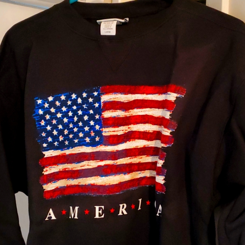 Puma America Iron on sweatshirt long-sleeved Large